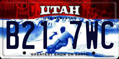 UT license plate B217WC