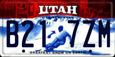 UT license plate B217ZM