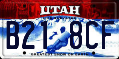 UT license plate B218CF