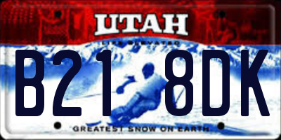 UT license plate B218DK