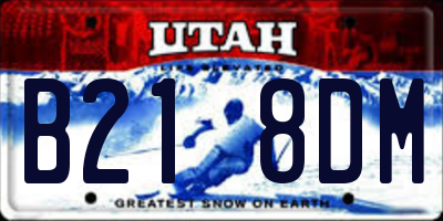 UT license plate B218DM