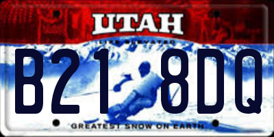UT license plate B218DQ