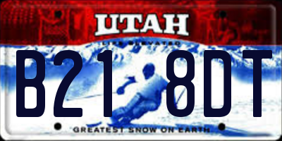 UT license plate B218DT