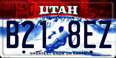 UT license plate B218EZ