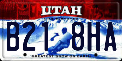 UT license plate B218HA