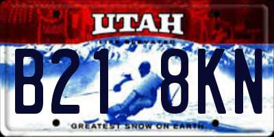 UT license plate B218KN