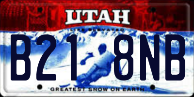 UT license plate B218NB