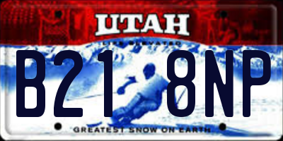 UT license plate B218NP