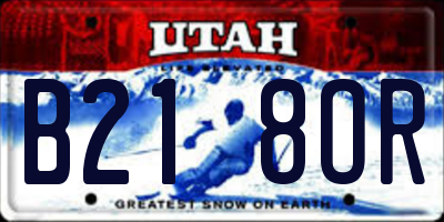 UT license plate B218OR