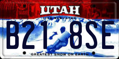 UT license plate B218SE