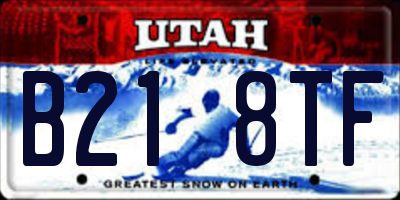 UT license plate B218TF