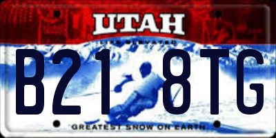 UT license plate B218TG