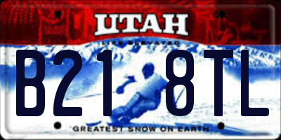 UT license plate B218TL