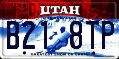 UT license plate B218TP