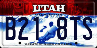 UT license plate B218TS