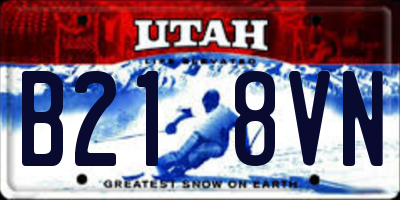 UT license plate B218VN