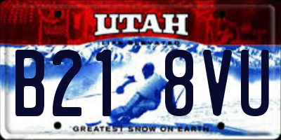 UT license plate B218VU