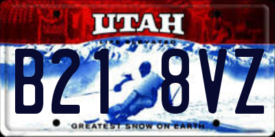 UT license plate B218VZ