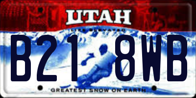 UT license plate B218WB