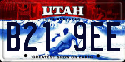 UT license plate B219EE