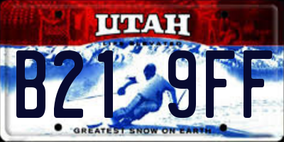 UT license plate B219FF