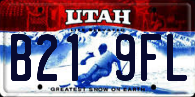 UT license plate B219FL