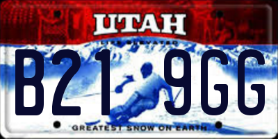 UT license plate B219GG