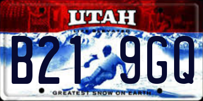 UT license plate B219GQ