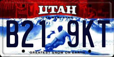 UT license plate B219KT