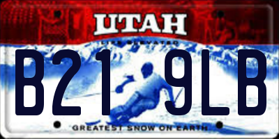 UT license plate B219LB