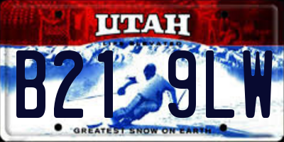 UT license plate B219LW