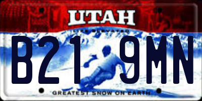 UT license plate B219MN