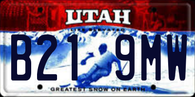 UT license plate B219MW
