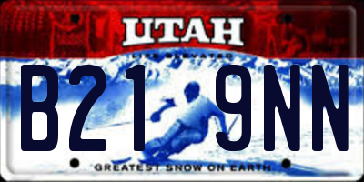 UT license plate B219NN