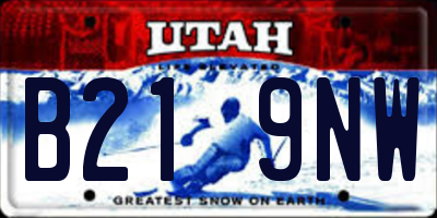 UT license plate B219NW