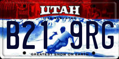 UT license plate B219RG