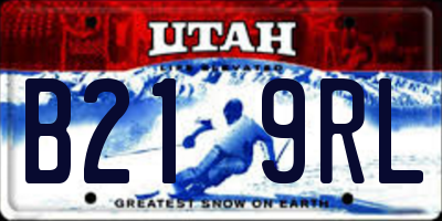 UT license plate B219RL