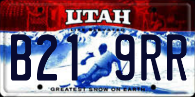 UT license plate B219RR