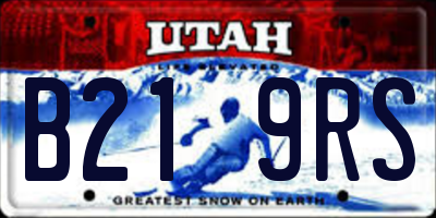 UT license plate B219RS