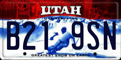 UT license plate B219SN