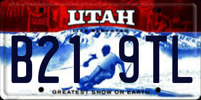 UT license plate B219TL