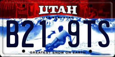 UT license plate B219TS