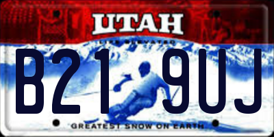 UT license plate B219UJ