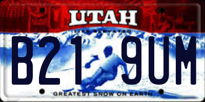 UT license plate B219UM