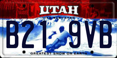 UT license plate B219VB