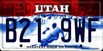 UT license plate B219WF