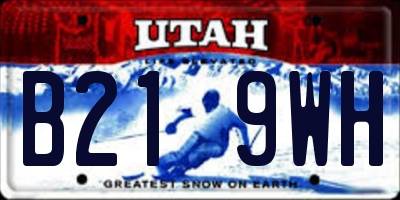 UT license plate B219WH