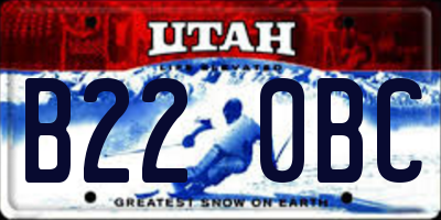 UT license plate B220BC