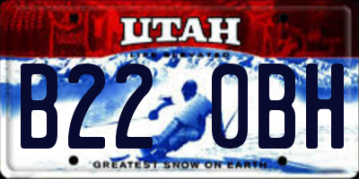 UT license plate B220BH