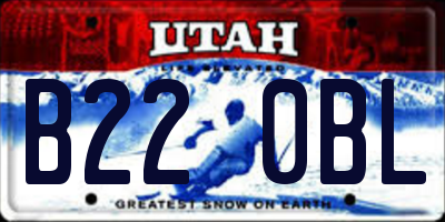 UT license plate B220BL